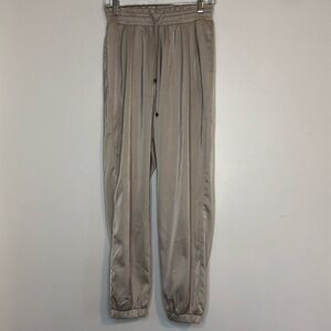 Entro Cream Jogger Textured Pants With Pockets Size Small